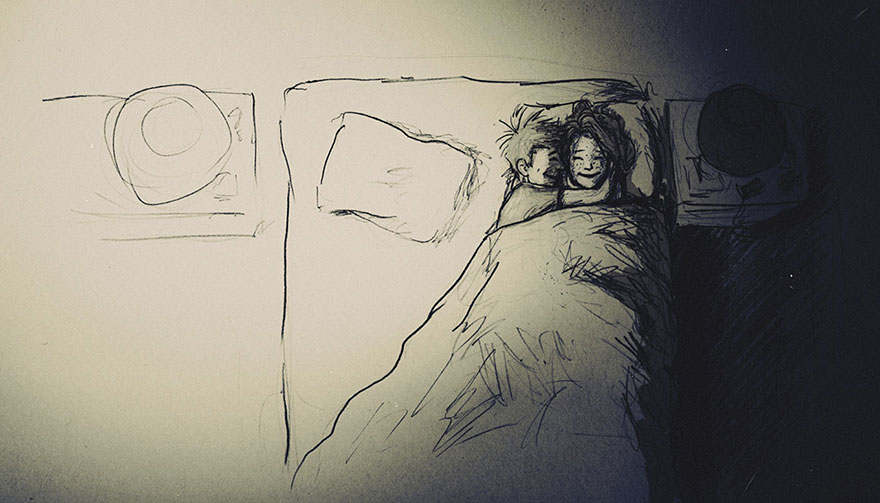 Love Is……Cuddling Your Partner To Sleep
